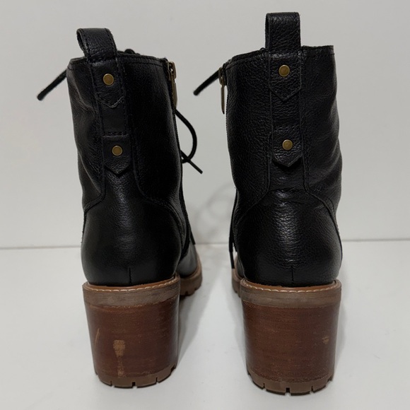 Crown Vintage Leather Yuliana Combat Boot in Black - Picture 6 of 15